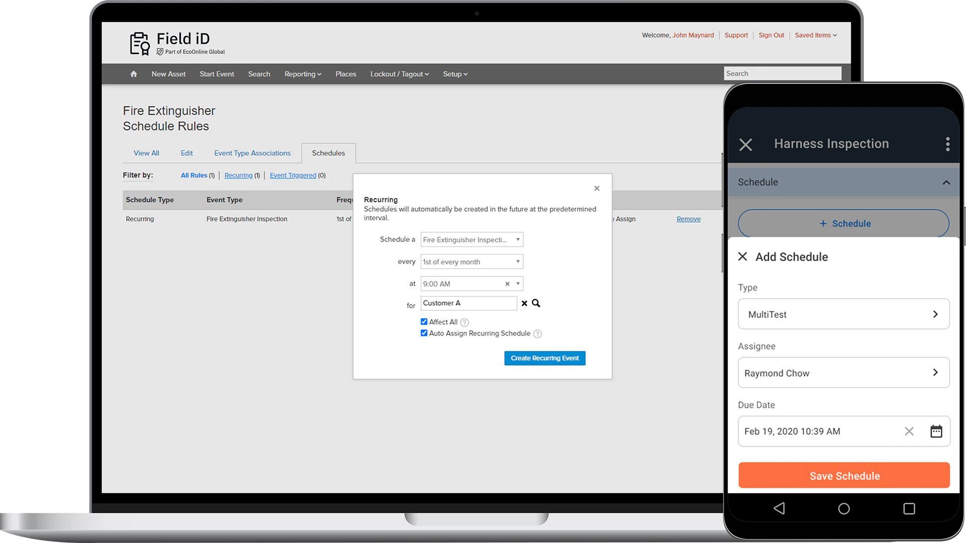 screenshot of EcoOnline Field iD